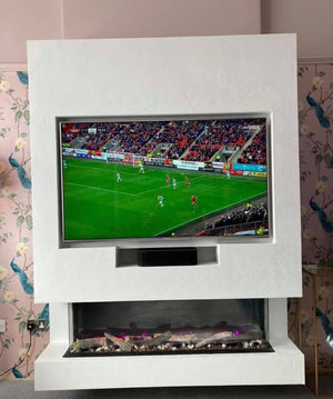 Advanced Fires 1300 Panoramic Widescreen HD 3 Sided Media Wall Fire