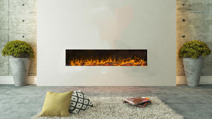 Advanced Fires 1300 Panoramic Widescreen HD 3 Sided Media Wall Fire