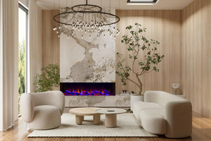 Advanced Fires 1300 Panoramic Widescreen HD 3 Sided Media Wall Fire