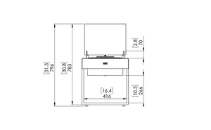 EcoSmart Fire - Free standing - Pop 8L