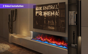 Cullinan 3D Panoramic 1-2-3 Sided Media Wall Electric Fire Insert