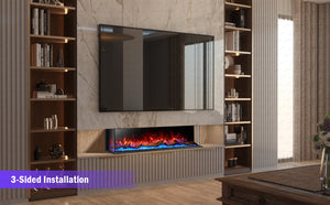 Cullinan 3D Panoramic 1-2-3 Sided Media Wall Electric Fire Insert