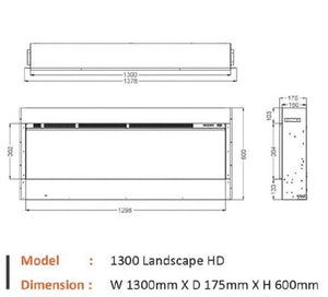 Advanced Fires Landscape Media Wall Electric Fire
