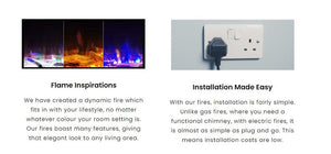 Advanced Fires Landscape Media Wall Electric Fire