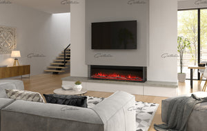 Luvelle 3D Panoramic Electric Fire 50 Inch 1/2/3 Sided Media Wall Electric Fire Insert