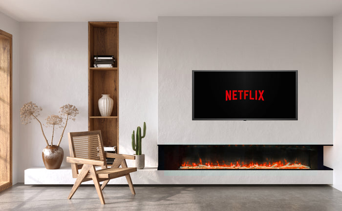 Advanced Fires Landscape Media Wall Electric Fire