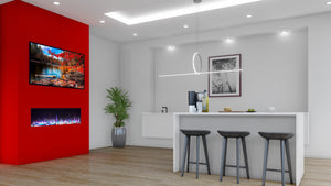 Advanced Fires Landscape Media Wall Electric Fire