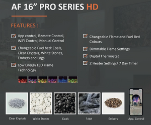 Advanced Fires 16" Pro Series Insert Electric Fire