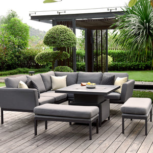 Maze Pulse Square Corner Dining Set with Rising Table