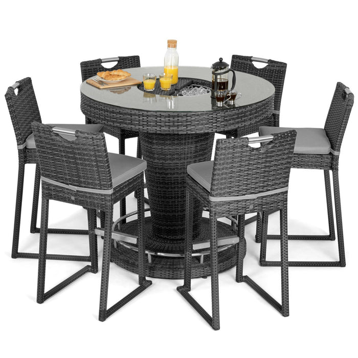 Maze 6 Seat Round Bar Set with Ice Bucket