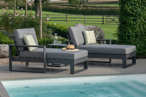 Maze Amalfi Double Sunlounger Set with Side Table