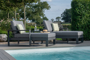 Maze Amalfi Double Sunlounger Set with Side Table