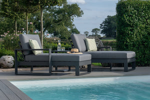 Maze Amalfi Double Sunlounger Set with Side Table