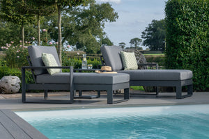 Maze Amalfi Double Sunlounger Set with Side Table