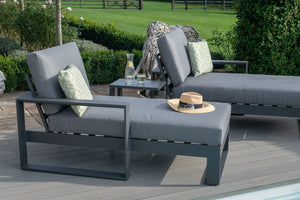 Maze Amalfi Double Sunlounger Set with Side Table
