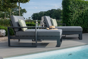 Maze Amalfi Double Sunlounger Set with Side Table