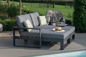 Maze Amalfi Double Sunlounger Set with Side Table