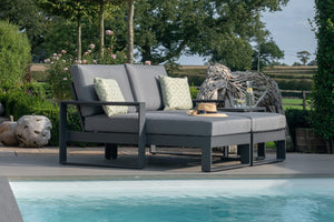 Maze Amalfi Double Sunlounger Set with Side Table