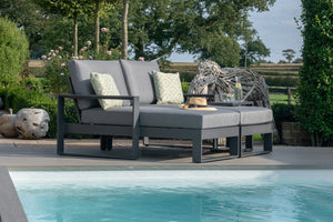 Maze Amalfi Double Sunlounger Set with Side Table