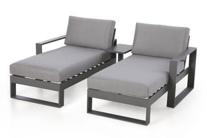 Maze Amalfi Double Sunlounger Set with Side Table