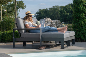 Maze Amalfi Double Sunlounger Set with Side Table
