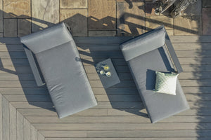 Maze Amalfi Double Sunlounger Set with Side Table