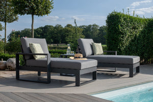 Maze Amalfi Double Sunlounger Set with Side Table