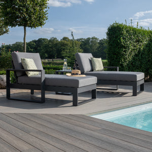 Maze Amalfi Double Sunlounger Set with Side Table