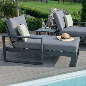 Maze Amalfi Double Sunlounger Set with Side Table