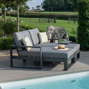 Maze Amalfi Double Sunlounger Set with Side Table