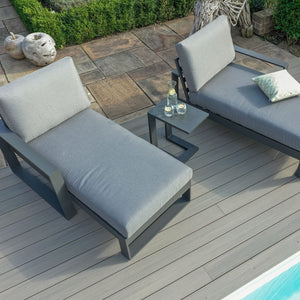 Maze Amalfi Double Sunlounger Set with Side Table