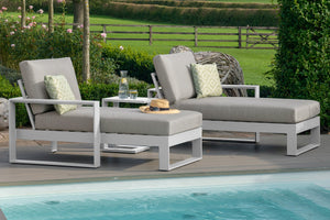 Maze Amalfi Double Sunlounger Set with Side Table