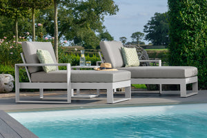 Maze Amalfi Double Sunlounger Set with Side Table