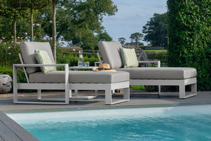 Maze Amalfi Double Sunlounger Set with Side Table