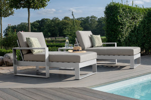Maze Amalfi Double Sunlounger Set with Side Table