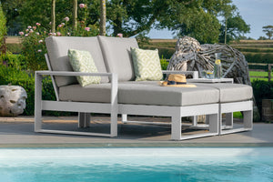Maze Amalfi Double Sunlounger Set with Side Table