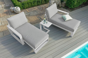 Maze Amalfi Double Sunlounger Set with Side Table