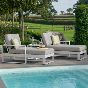 Maze Amalfi Double Sunlounger Set with Side Table