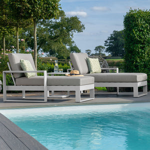 Maze Amalfi Double Sunlounger Set with Side Table