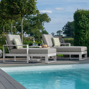 Maze Amalfi Double Sunlounger Set with Side Table