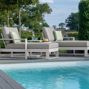 Maze Amalfi Double Sunlounger Set with Side Table