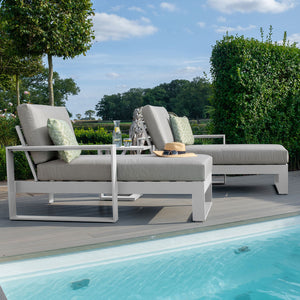 Maze Amalfi Double Sunlounger Set with Side Table