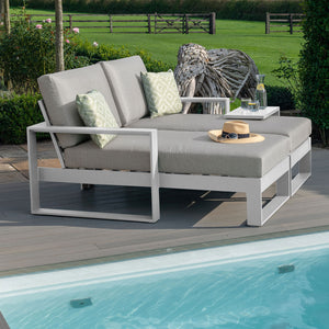 Maze Amalfi Double Sunlounger Set with Side Table