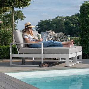 Maze Amalfi Double Sunlounger Set with Side Table