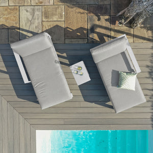 Maze Amalfi Double Sunlounger Set with Side Table