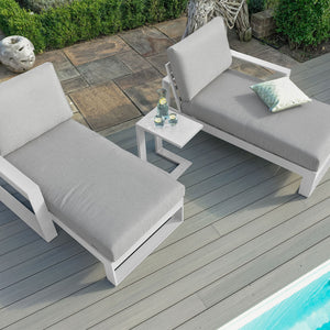 Maze Amalfi Double Sunlounger Set with Side Table
