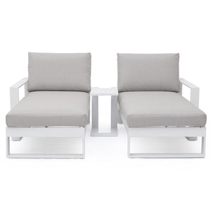 Maze Amalfi Double Sunlounger Set with Side Table