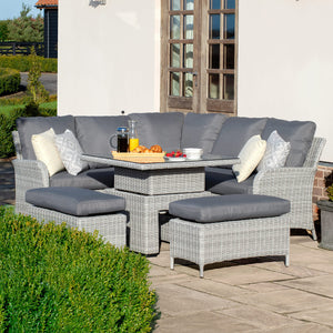 Maze Ascot Square Corner Dining Set with Rising Table