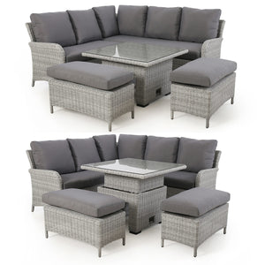 Maze Ascot Square Corner Dining Set with Rising Table