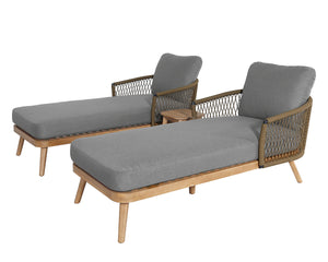 Maze Bali Double Sunlounger Set & Side Table